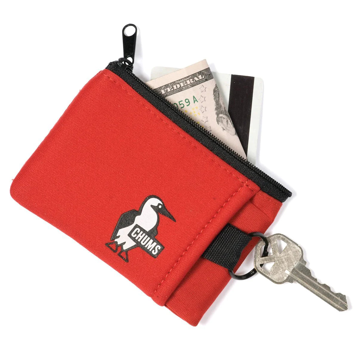 Chums Floating Marsupial wallet Red Front View