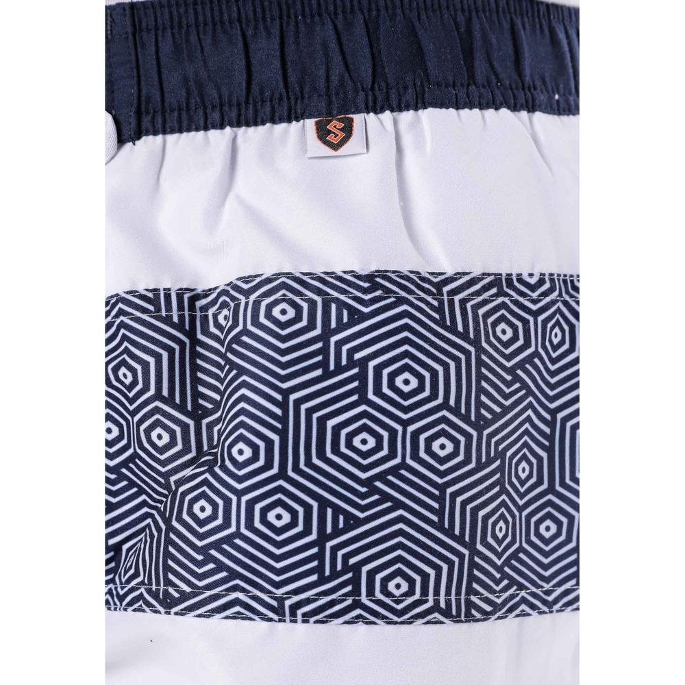 Scipo Mens Shorts White Close Up View