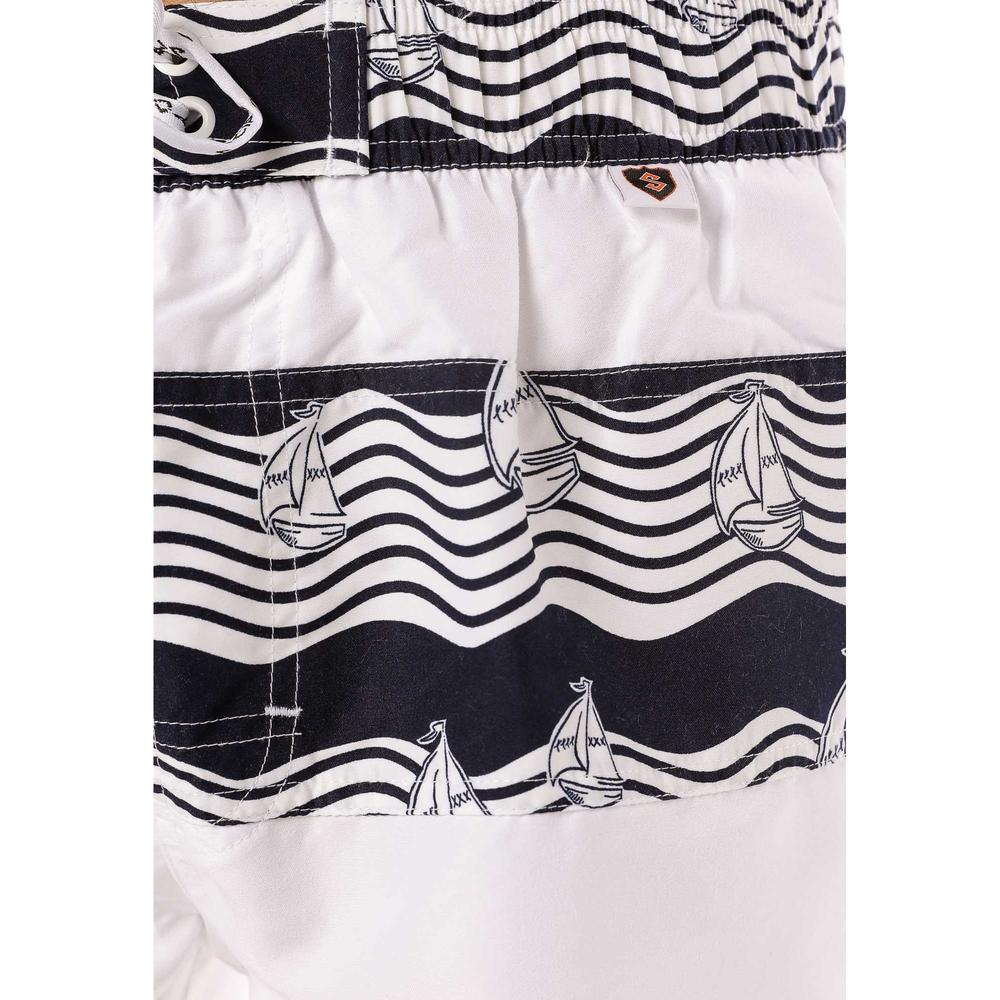Scipo Mens Shorts White Close Up View