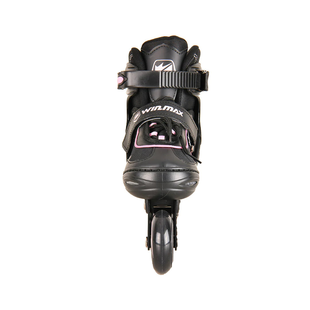 Winmax Quad Skate Black and Light Pink Front Side View