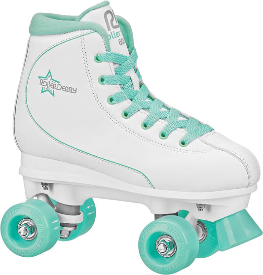 Roller Derby Quad Skate white and Green Right Side
