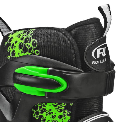 Roller Derby Inline Skate Black and Green Top View