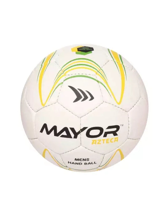 Mayor  Volleyball White with Yellow Green and Black Design Front View