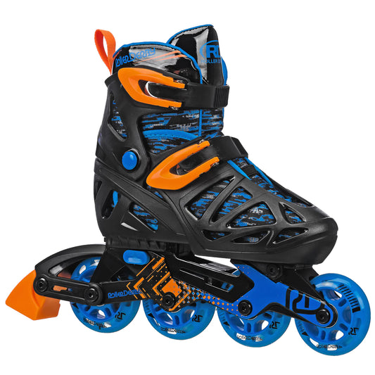 Roller Derby Inline Skate Black,Blue and Orange Right Side