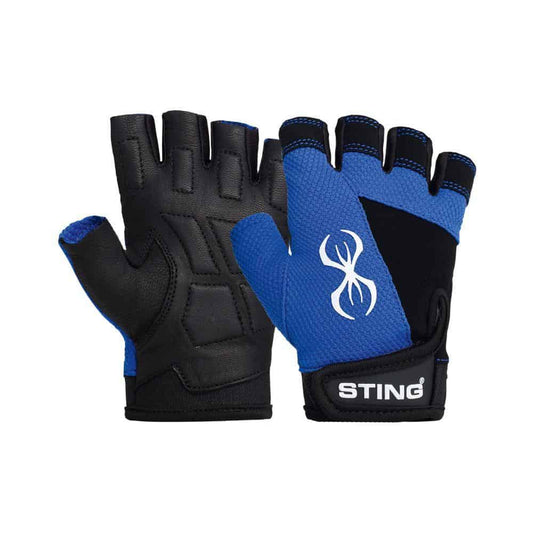 Winmax VX1 Vixen Exercise Training Glove Black/Light Blue Front and Back View
