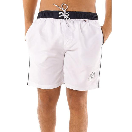 Scipo Mens Shorts White Front View