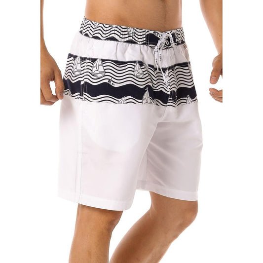 Scipo Mens Shorts White Rear Right Side View