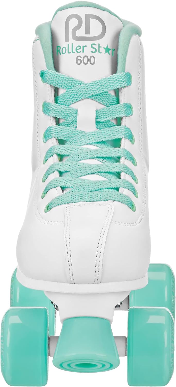 Roller Derby Quad Skate White and Green Front Side