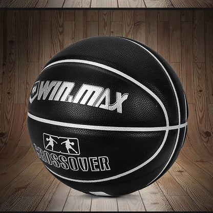 Winmax Basketball Black with Silver Design Upper Side View