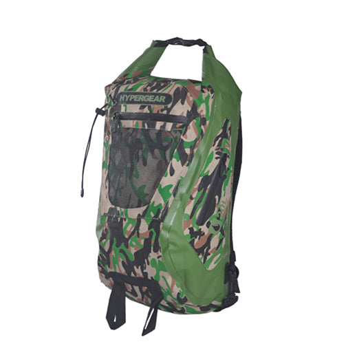 Hypergear Dry Backpack Camou Green Front Side View