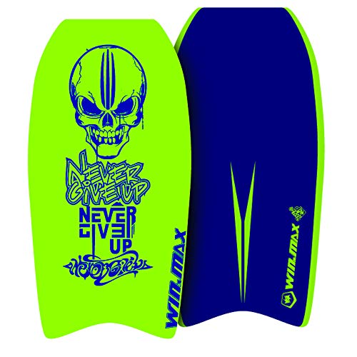 Winmax Body Board Green/Blue Front and Back View