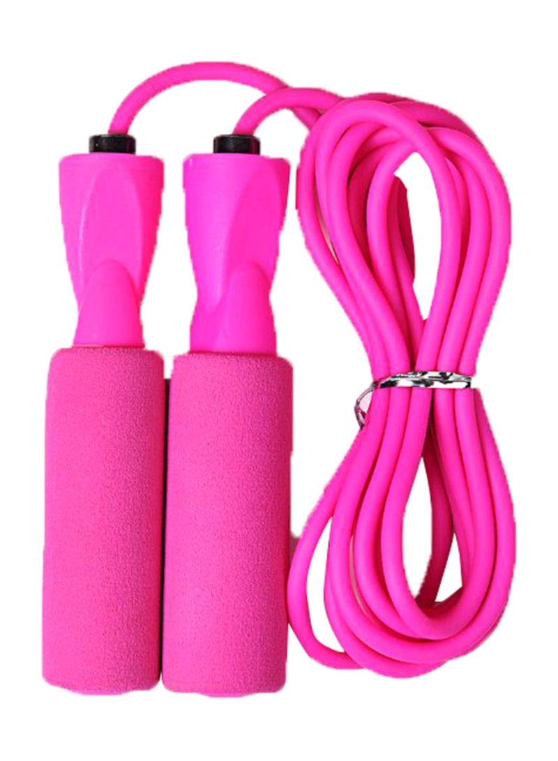 Winmax Weighted Rubber Jump Rope Pink Side Views