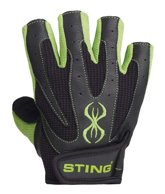 Sting Training Glove Black Green Back Side View