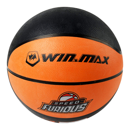 Winmax Basketball Orange/Black Front Side View